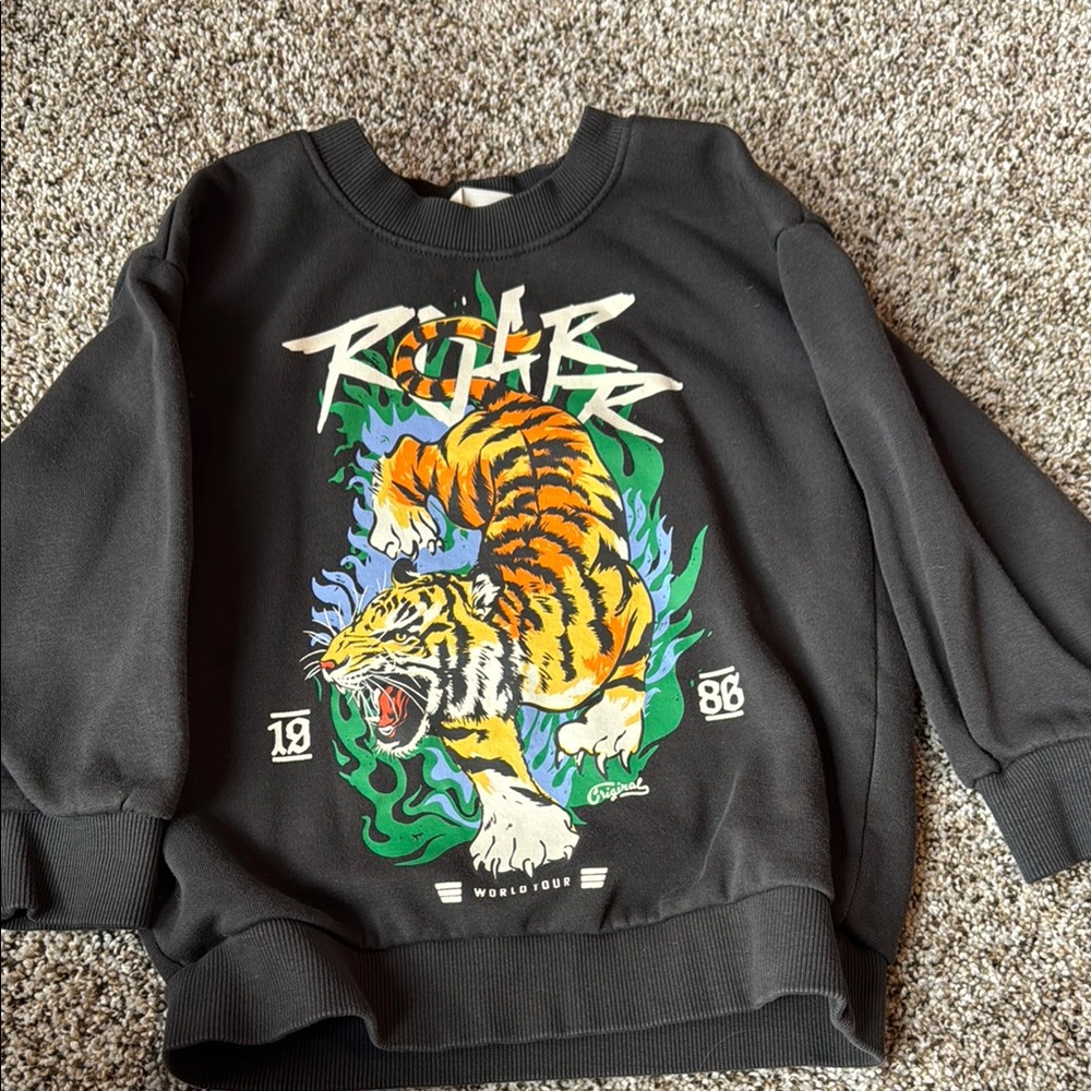 H&M Charcoal Sweatshirt with Graphic